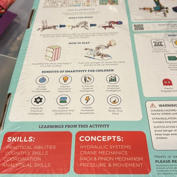 Hydraulic Crane, STEM DIY Fun Toy, Educational & Construction Based Activity NEW - Picture 5 of 6